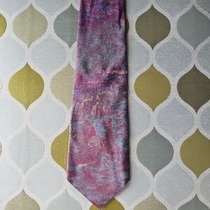 Vintage Pierre Cardin Couture Collection Art Detail 100% Silk Made In Italy